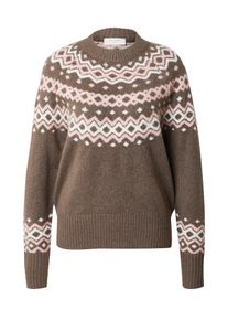 Freequent Sweter 'MERLA' dla kobiet umbra / różowy pudrowy / biały Rozmiar XS