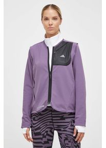 adidas Performance jachetă de alergare Ultimate Conquer the Elements COLD.RDY culoarea violet, de tranzitie