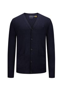 Plus size : Polo Ralph Lauren, Cardigan in virgin wool in a Navy Blue