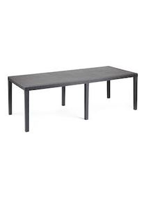 Mesa de resina Prince Antracite Rattan 220x90 cm.