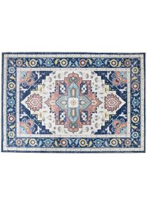 HOMCOM Persian Rug Portable Anti-slip Plastic Straw Carpet Mat Velvet Indoor Area Rugs for Bedroom, Living Room, (230 x 160 cm) | Aosom Ireland