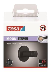 Tesa Moon Black towel hook self-adhesive