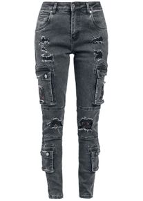 Black Premium by EMP Cargohose im Used- Look Girl-Jeans schwarz