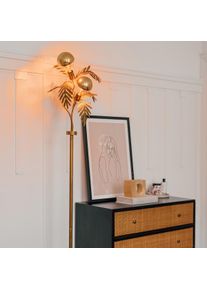 Qazqa Vintage vloerlamp goud 187 cm 2-lichts - Botanica