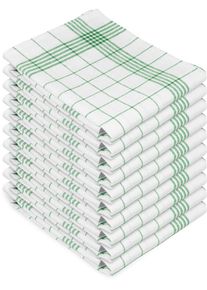 Normani Heren Vaatdoek 'Classic' groen / wit One Size