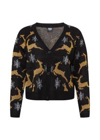 Urban Classics Dames Gebreid vest lichtbeige / zwart / wit XXXL