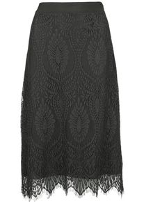 Voodoo Vixen Lace Midi Skirt Rock schwarz