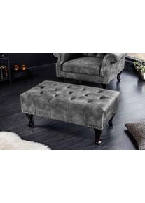 Design puff Chesterfield szürke bársony