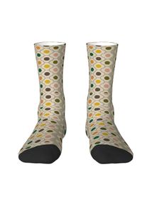 Orla Kiely Men Women Crew Socks Unisex Funny 3D Print Geometric Scandinavian Floral Dress Socks