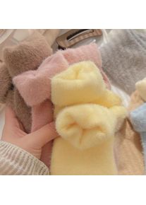 1/3pairs Lovely Mink Fleece Socks Women Girls Super Soft Velvet Thicken Plush Long Sock Winter Warm Home Sleeping Mid-tube Sox