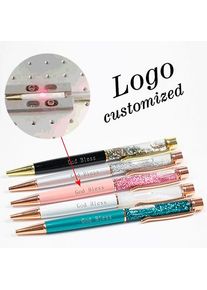1pc New Gold Foil Pens Metal Ballpoint Pens Office Birthday Gifts Ballpoint Pens Engraved Name Private Laser Customized Logo Pen