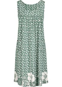 Dames Jersey jurk jade/wit geprint Maat 54