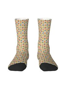 Novelty Mens Orla Kiely Multi Stem Dress Socks Unisex Breathbale Warm 3D Printing Scandinavian Pattern Crew Socks