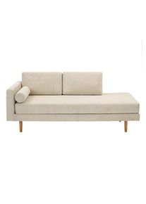 Tchibo - Cord-Recamiere »Ivo« - 190x87x81cm - braun - Polyester / Buchenholz / Holz