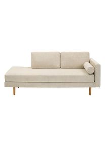 Tchibo - Cord-Recamiere »Ivo« - 190x87x81cm - braun - Polyester / Buchenholz / Holz
