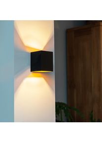 Qazqa Design wandlamp zwart en goud vierkant - Sola