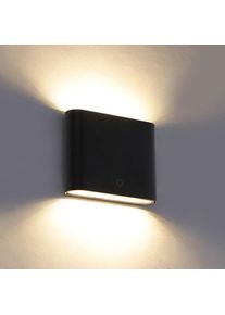 Qazqa Moderne buiten wandlamp zwart 11,5 cm incl. LED IP65 - Batt
