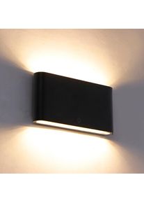 Qazqa Moderne buiten wandlamp zwart 17,5 cm incl. LED IP65 - Batt