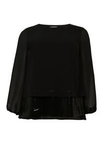 sheego, Damer, Tunika, Sort / Sølv, Størrelse 54