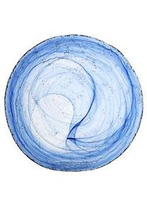 Avet juego 6 platos azules vidrio redondo irregular diámetro 33 cm dk343333p-blue