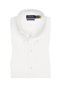 plussize: Nadměrná velikost: Polo Ralph Lauren, Koszula z krótkim rękawem z gofrowaną fakturą i wyhaftowanym logo Biała
