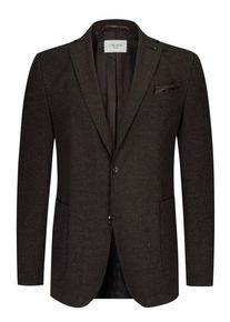 Plus size : Carl Gross, Jacket Tedrick with fine texture in a wool blend with stretch in a Brown