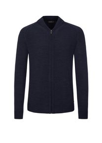 Plus size : Maerz, Cardigan with college collar in a Navy Blue