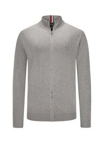 plussize: Nadměrná velikost: Tommy Hilfiger, Kardigan z domieszką kaszmiru, z wyhaftowanym logo Szary