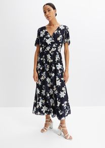 Robe longue à imprimé fleuri - noir - taille 42 - bonprix