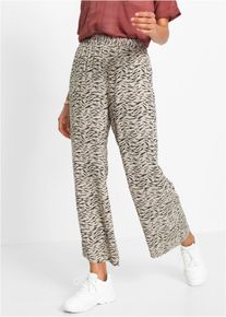 Pantalon palazzo imprimé - beige - taille 52 - Viscose - bonprix
