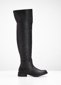 bonprix Femei Cizme peste genunchi negru 37