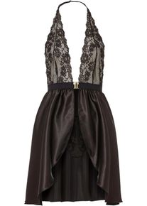 bonprix Koszulka babydoll + stringi (2 części) czarny 36/38