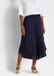 bonprix Mujer, Culotte hasta la pantorrilla de viscosa sostenible, azul, 52