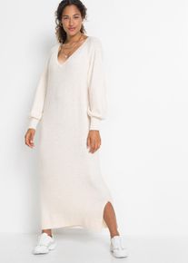 bonprix Sukienka dzianinowa oversize beżowy 48/50