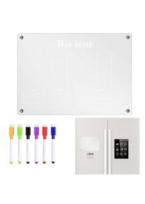 Acrylic Magnetic Dry Erase Board Magnetic Acrylic Calendar For Refrigerator Magnetic Fridge Magnet Reusable Dry Erase Board For