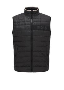 plussize: Nadměrná velikost: HUGO BOSS, Lekka kamizelka pikowana z emblematem z logo, Darolan Czarny