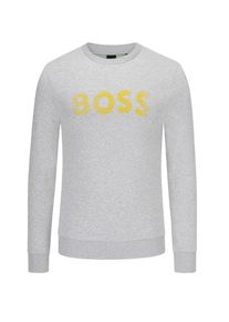 plussize: Nadměrná velikost: BOSS Green, Lekka bluza z wyhaftowanym logo Jasnoszary