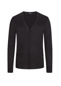 Plus size : Maerz, Cardigan made of merino wool, buttoned in a Anthracite