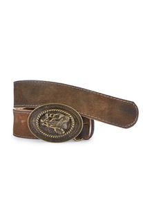 Maddox Trachtengürtel aus Leder, Braun, 120