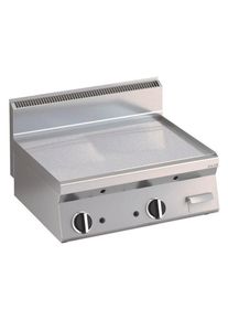 KBS Gas Grillplatte 1/2 Und 1/2 geteilte Edelstahlfläche 2 Heizzonen Tischgerät