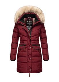 Navahoo Dames Wintermantel 'Paula' beige / bordeaux L