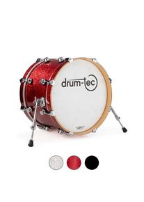 drum-tec diabolo 3 Bass Drum - Taille Piano Black 18" x 6"