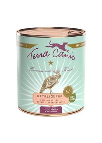6x800g Terra Canis Menú sin cereales Pavo con apio, calabaza y berros en latas para perros