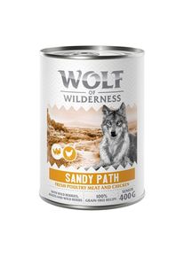 6x400g Expedition Senior Ave Pollo Wolf of Wilderness comida húmeda para perros