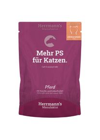 Herrmann's Manufaktur 40x 100g Herrmann's Selection Paard met biologische wortel & biologische kokosvlokken Kattenvoer Natvoer