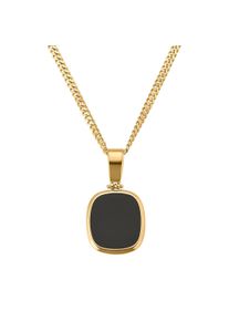 IDENTIM Collana da uomo Piastra ovale 4 Kant Ciondolo 585 Oro