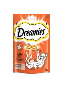 60g Friandises Dreamies Catisfactions, poulet - Friandises pour chat
