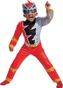 Red Power Ranger Dino Fury kids costume
