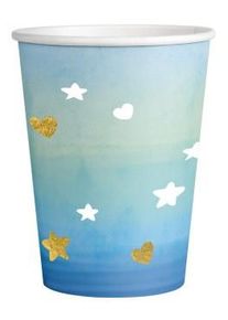 Amscan 8 Bicchieri di carta Baby Blue da 250ml