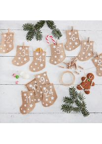 Ginger Ray Calendario dell'Avvento con stivali da Babbo Natale fai-da-te